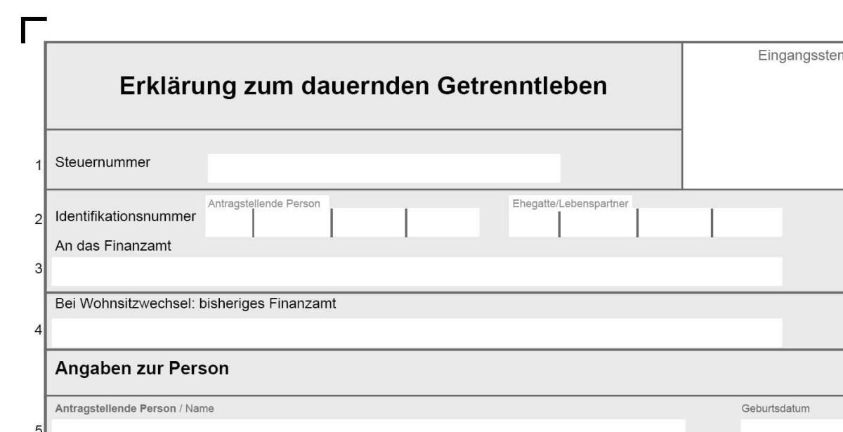 Dauernd getrennt lebend Formular gratis downloaden (PDF) - pdformulare.de