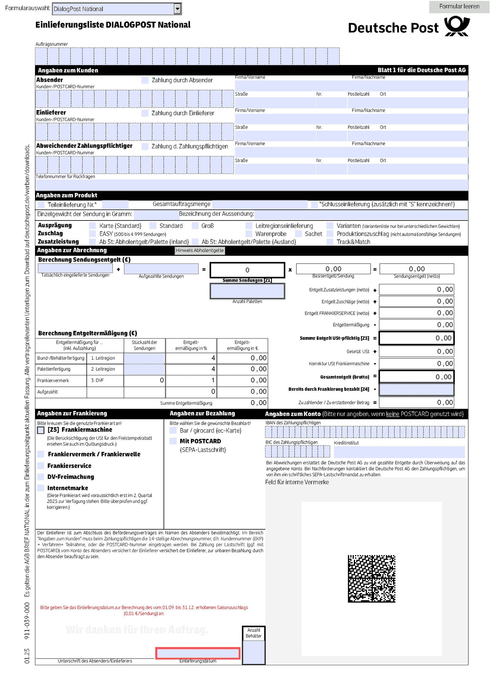 Dialog Plus Form.pdf Dialogpost-Formular gratis downloaden (PDF) - pdformulare.de